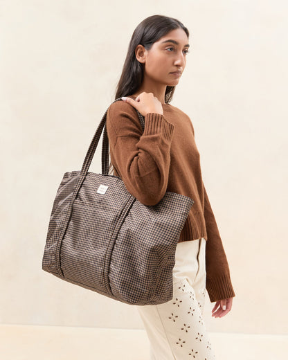 Loeffler Randall Smart Buy | Dina Brown/Black Check Travel Tote