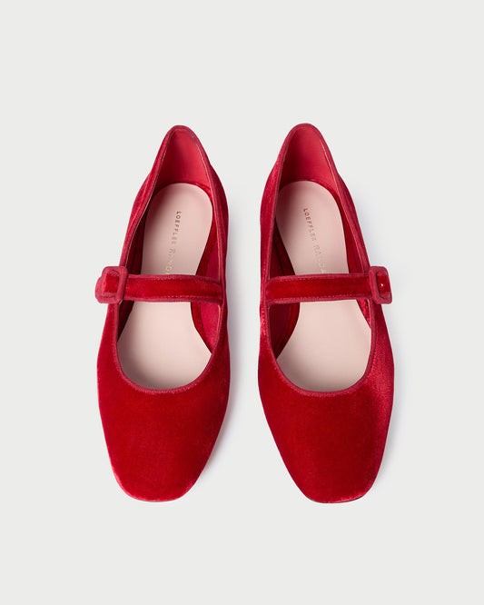 Loeffler Randall New | Ginger Red Velvet Mary Jane
