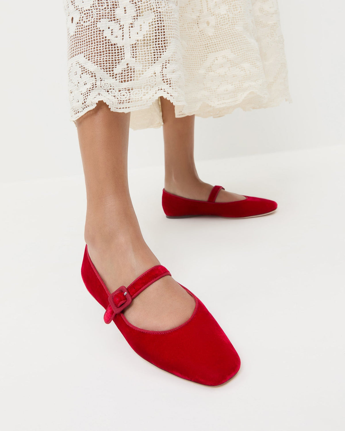 Loeffler Randall New | Ginger Red Velvet Mary Jane