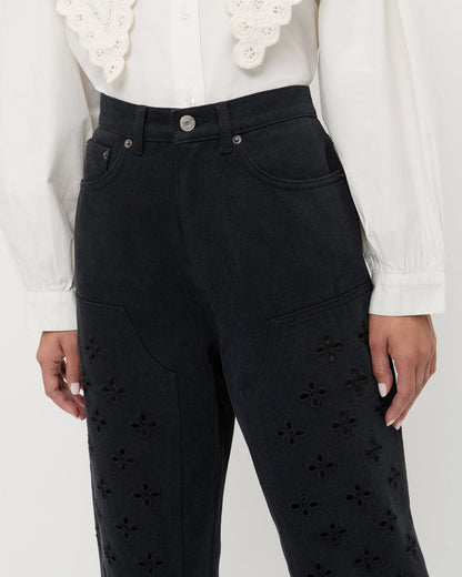 Loeffler Randall Classic | Demi Embroidered Pant
