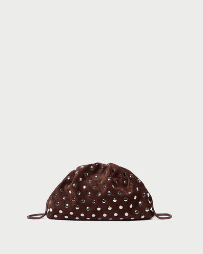 Loeffler Randall Customer Favorite | Bailey Espresso/Silver Dome Clutch