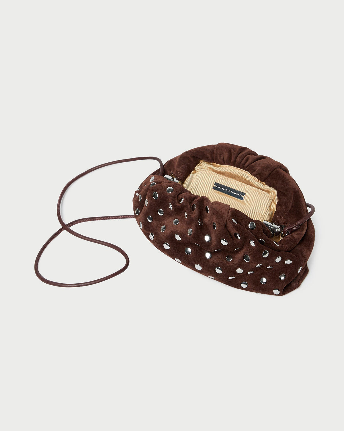 Loeffler Randall Customer Favorite | Bailey Espresso/Silver Dome Clutch