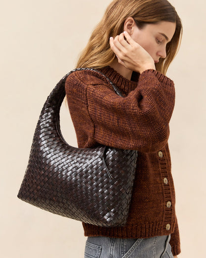 Loeffler Randall Latest | Willow Chocolate Woven Hobo Bag