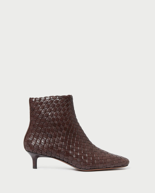 Loeffler Randall Discount | Marcella Espresso Woven Ankle Boot