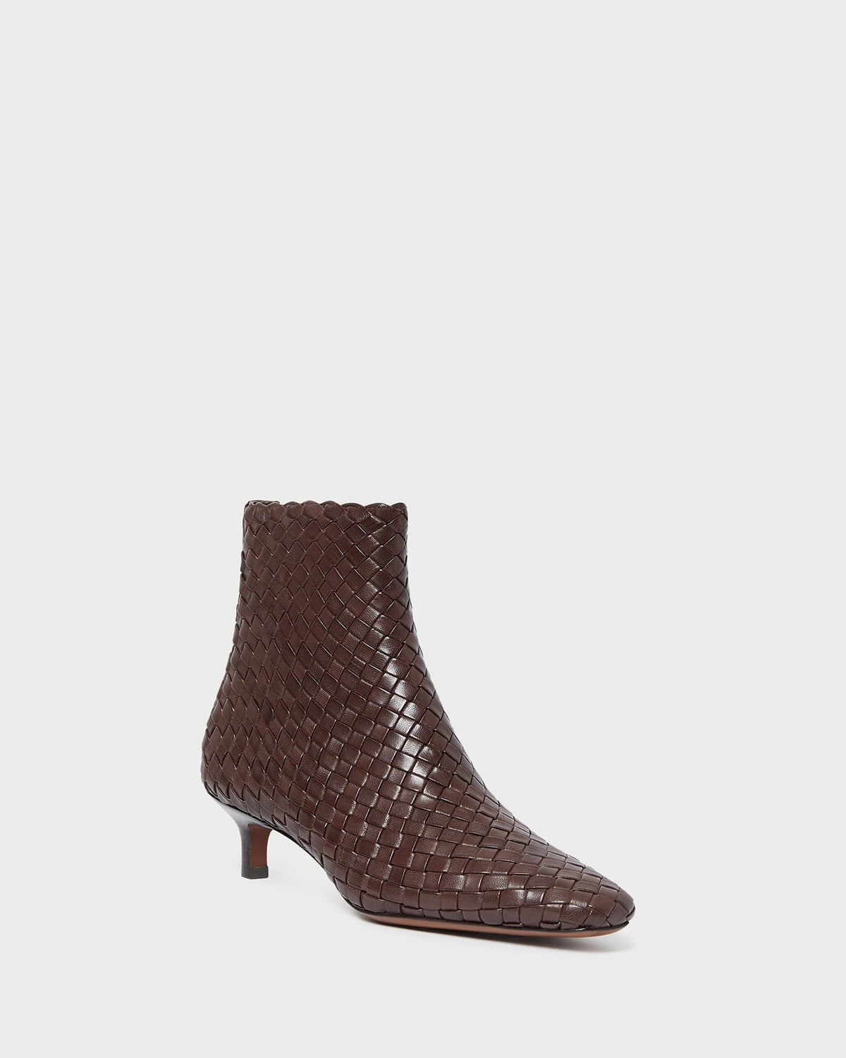 Loeffler Randall Discount | Marcella Espresso Woven Ankle Boot