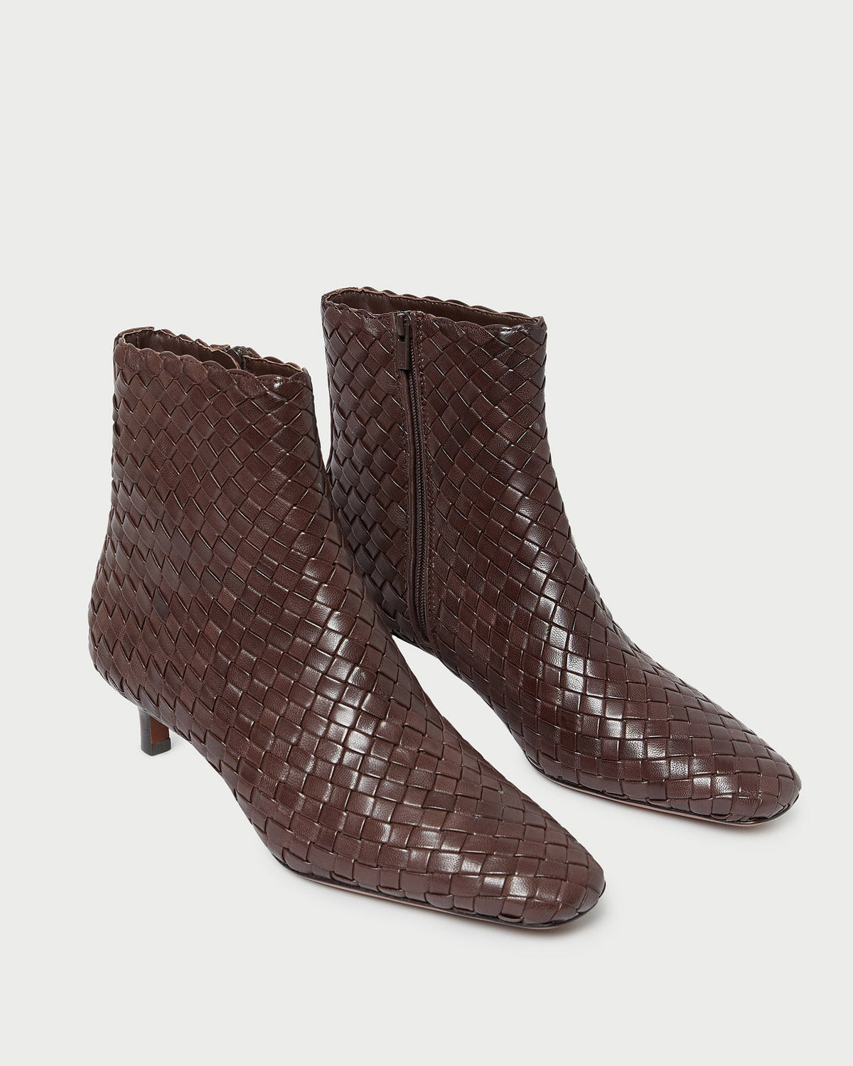 Loeffler Randall Discount | Marcella Espresso Woven Ankle Boot