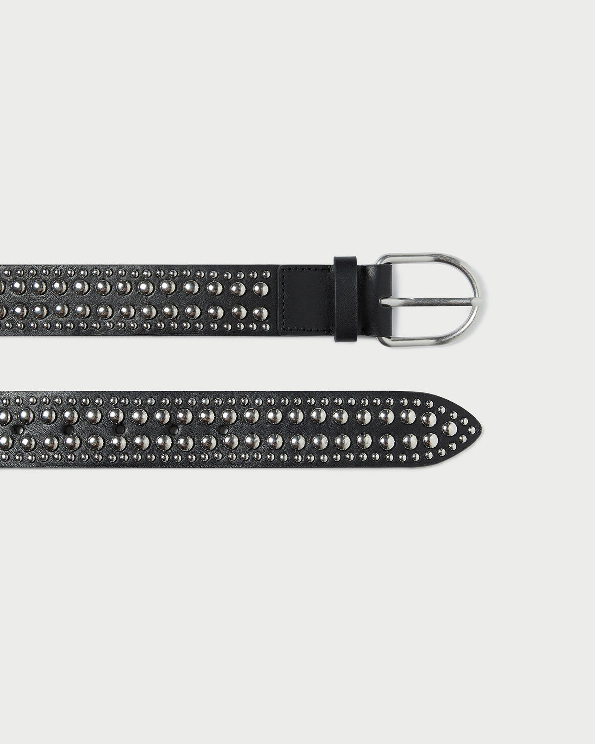 Loeffler Randall New | Isaac Black/Silver Studded Belt