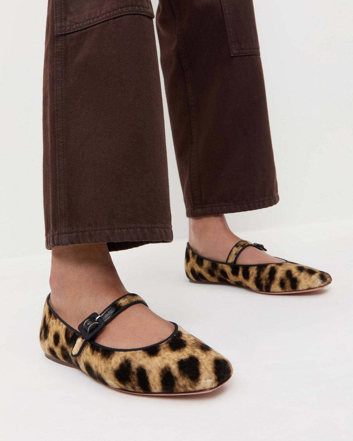 Loeffler Randall Trending | Ginger Leopard Velvet Mary Jane