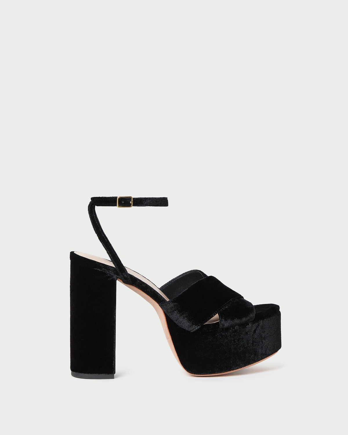 Loeffler Randall Sale | Loretta Black Velvet Platform Sandal