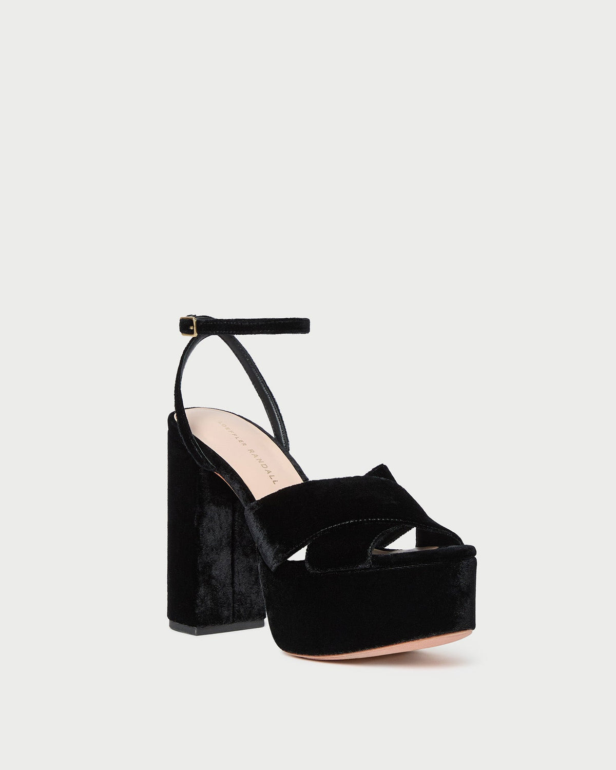 Loeffler Randall Sale | Loretta Black Velvet Platform Sandal