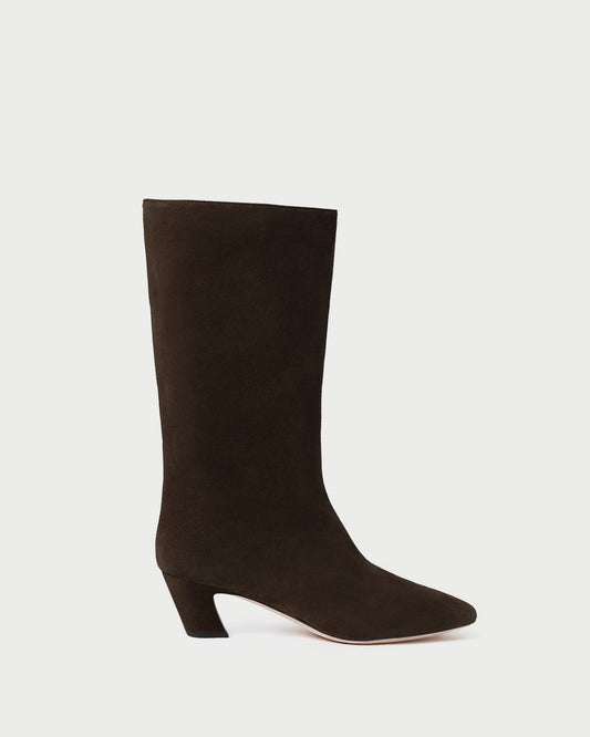 Loeffler Randall Classic | Cleo Brown Suede Mid-Calf Boot