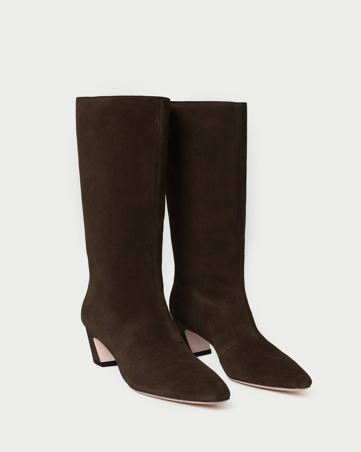 Loeffler Randall Classic | Cleo Brown Suede Mid-Calf Boot