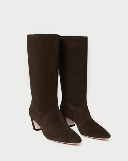 Loeffler Randall Classic | Cleo Brown Suede Mid-Calf Boot