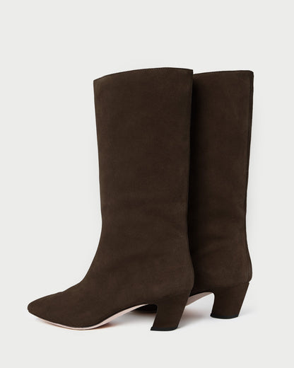 Loeffler Randall Classic | Cleo Brown Suede Mid-Calf Boot