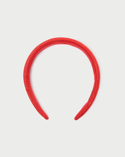Loeffler Randall Classic | Marina Red Moiré Puffy Headband