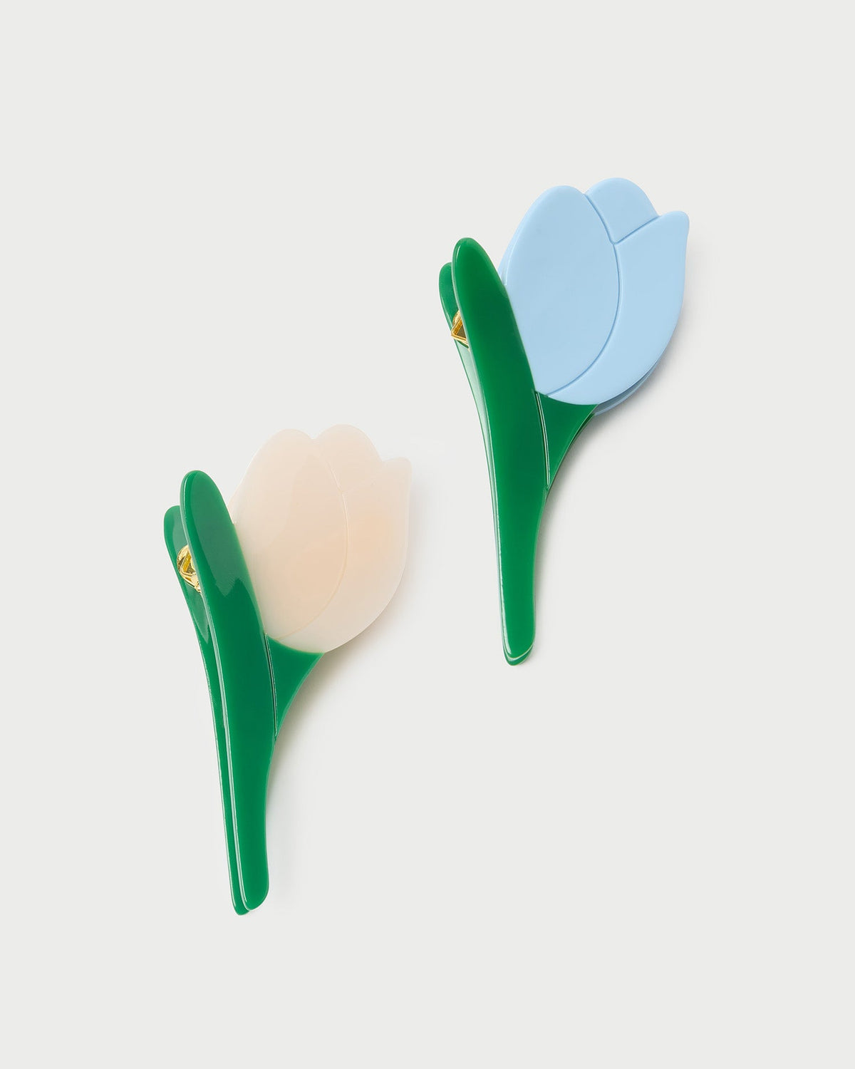 Loeffler Randall Great Value | Juniper Blue/Cream Multi Tulip Clip Set