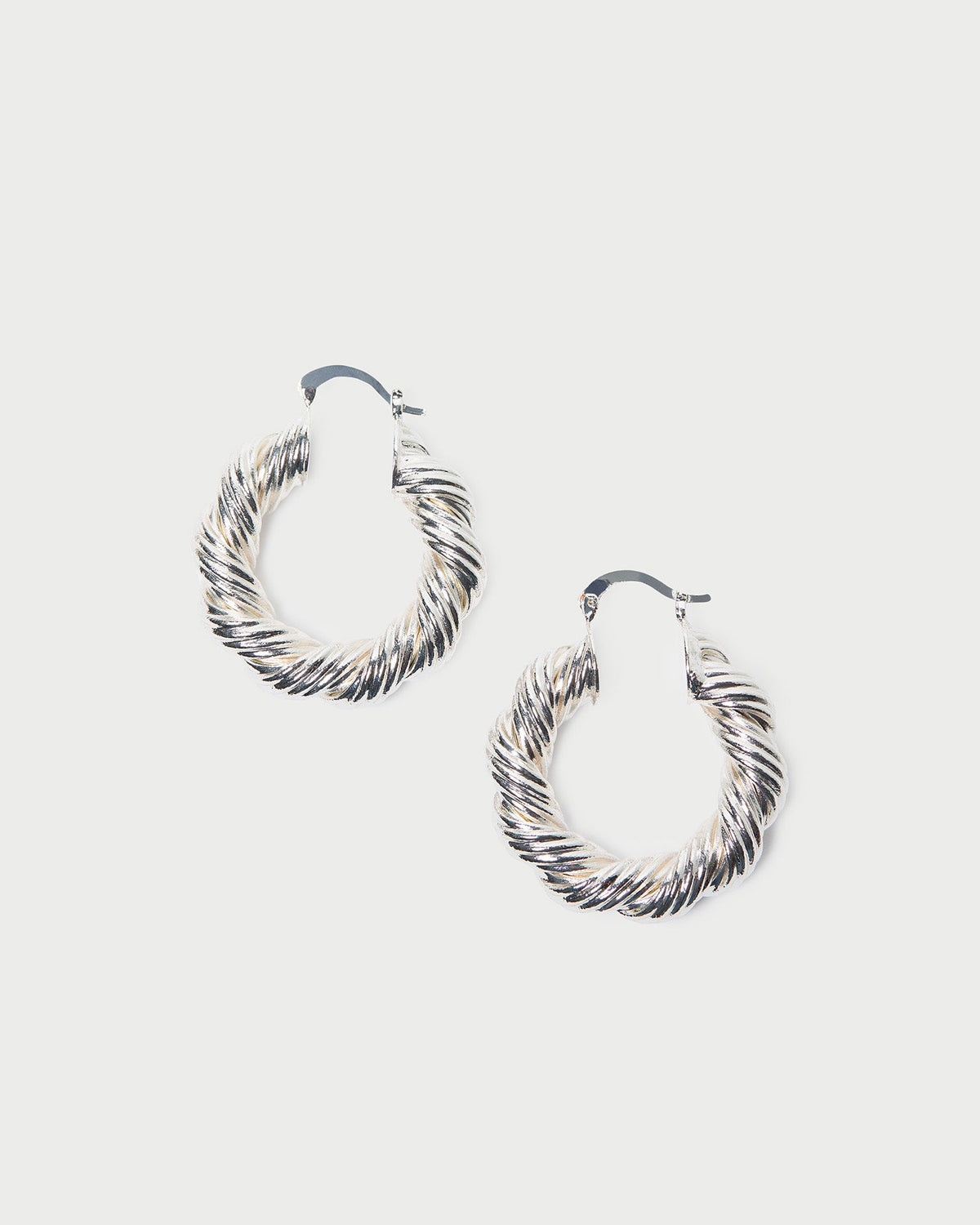 Loeffler Randall Trusted | Atticus Silver Twisted Hoop Earrings