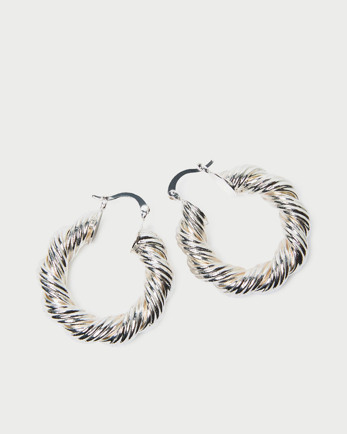 Loeffler Randall Trusted | Atticus Silver Twisted Hoop Earrings