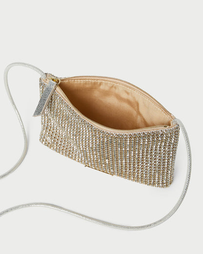 Loeffler Randall Quality | Yasmine Gold Diamanté Crossbody