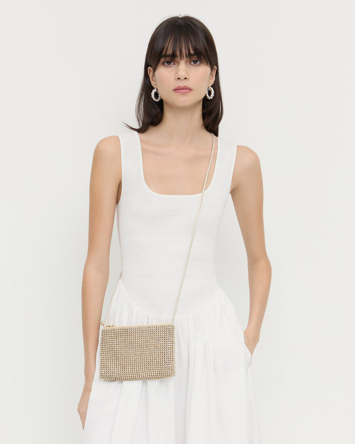 Loeffler Randall Quality | Yasmine Gold Diamanté Crossbody