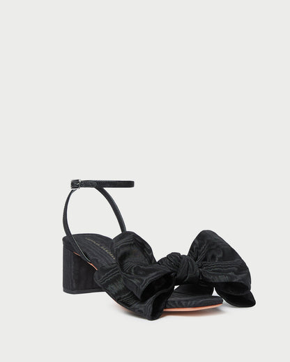 Loeffler Randall Exclusive | Carmen Black Moiré Bow Sandal
