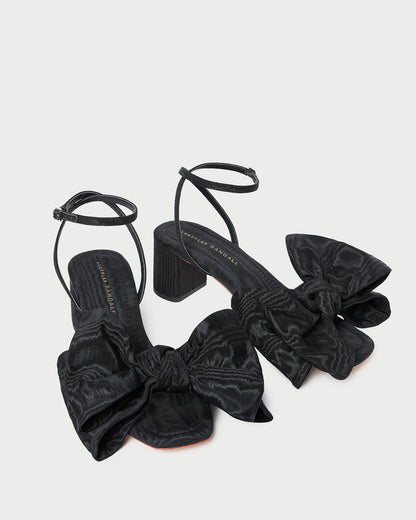 Loeffler Randall Exclusive | Carmen Black Moiré Bow Sandal
