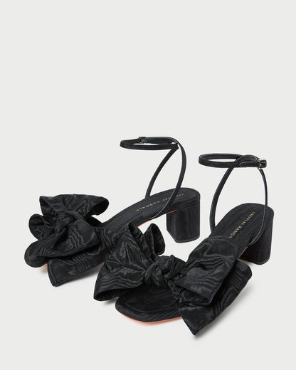 Loeffler Randall Exclusive | Carmen Black Moiré Bow Sandal