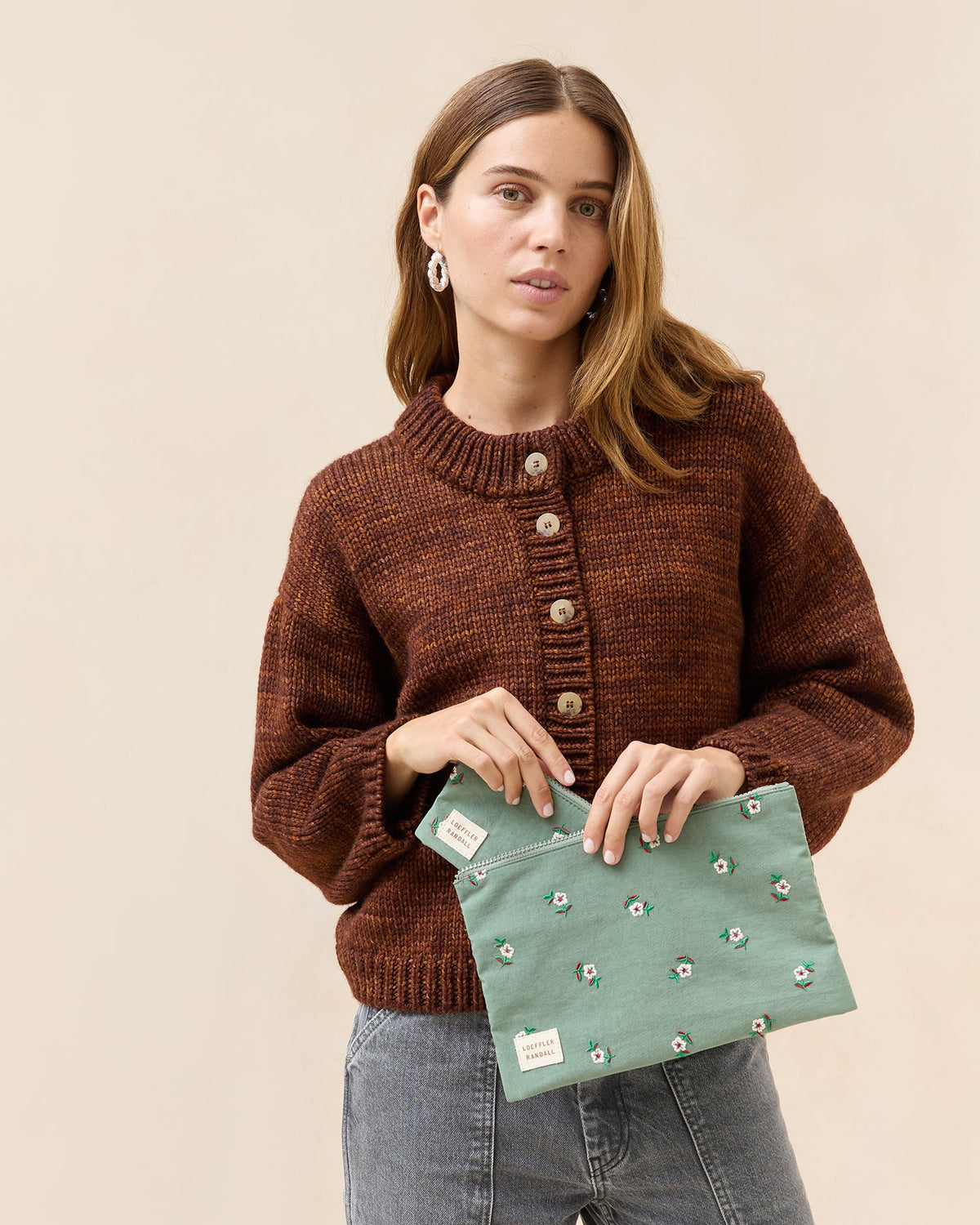 Loeffler Randall Recommended | Tracy Sage Floral Pouch Set