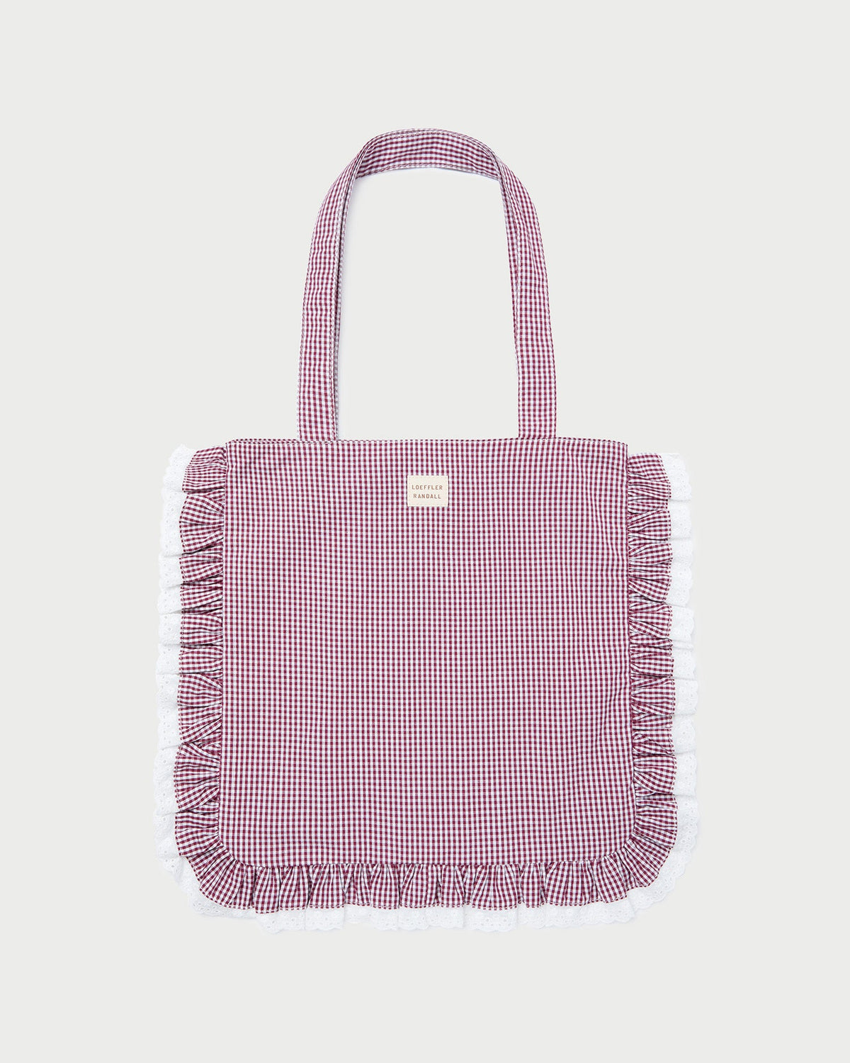 Loeffler Randall New | Justine Maroon Ruffle Tote