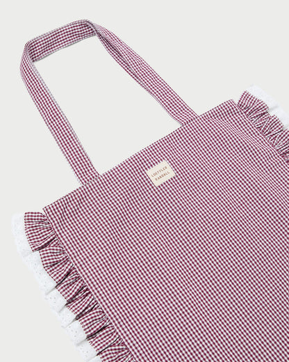 Loeffler Randall New | Justine Maroon Ruffle Tote