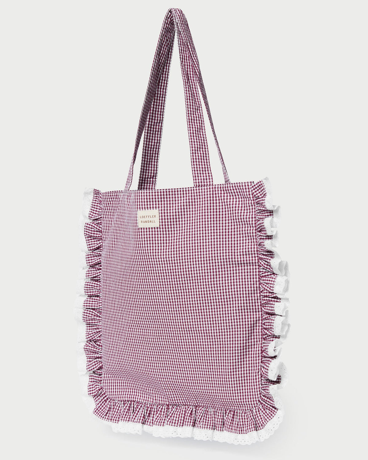 Loeffler Randall New | Justine Maroon Ruffle Tote