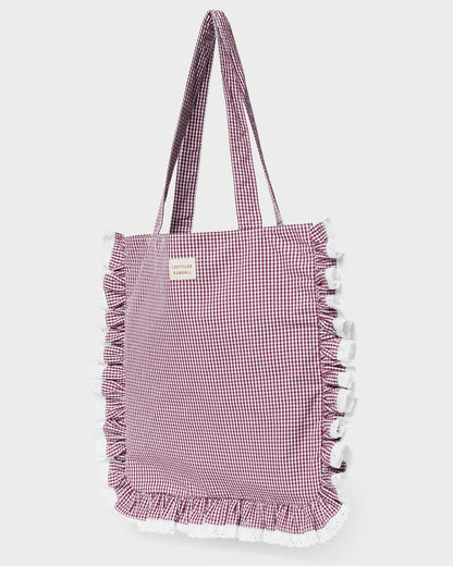 Loeffler Randall New | Justine Maroon Ruffle Tote