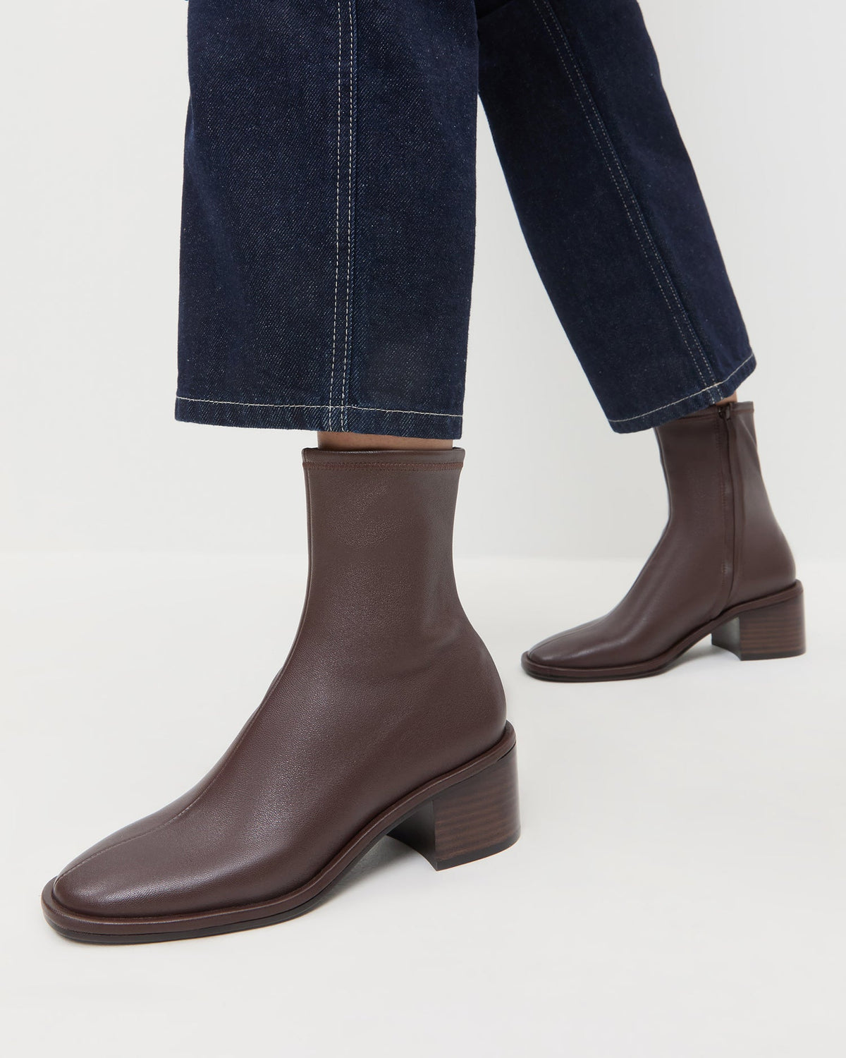 Loeffler Randall Top Pick | Roxy Espresso Leather Ankle Bootie