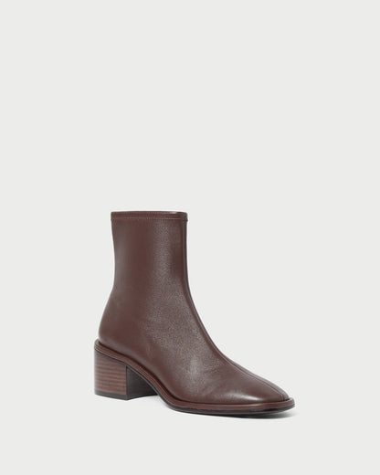 Loeffler Randall Top Pick | Roxy Espresso Leather Ankle Bootie