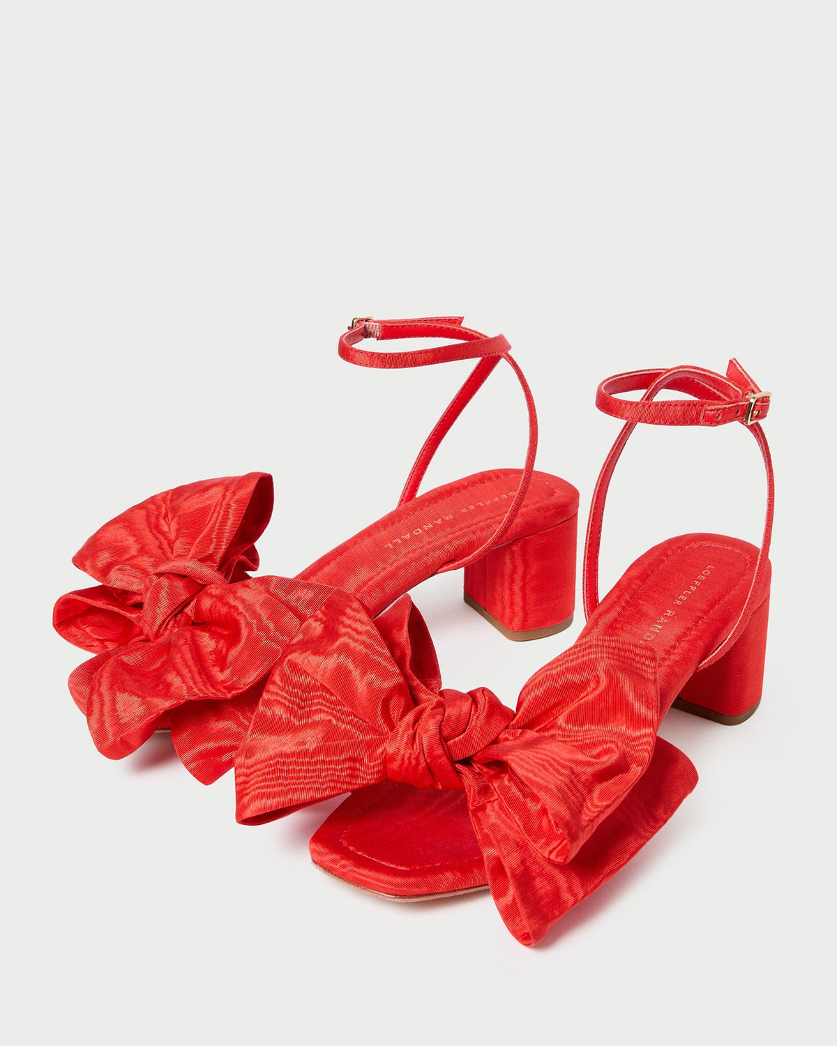 Loeffler Randall Quality | Carmen Red Moiré Bow Sandal