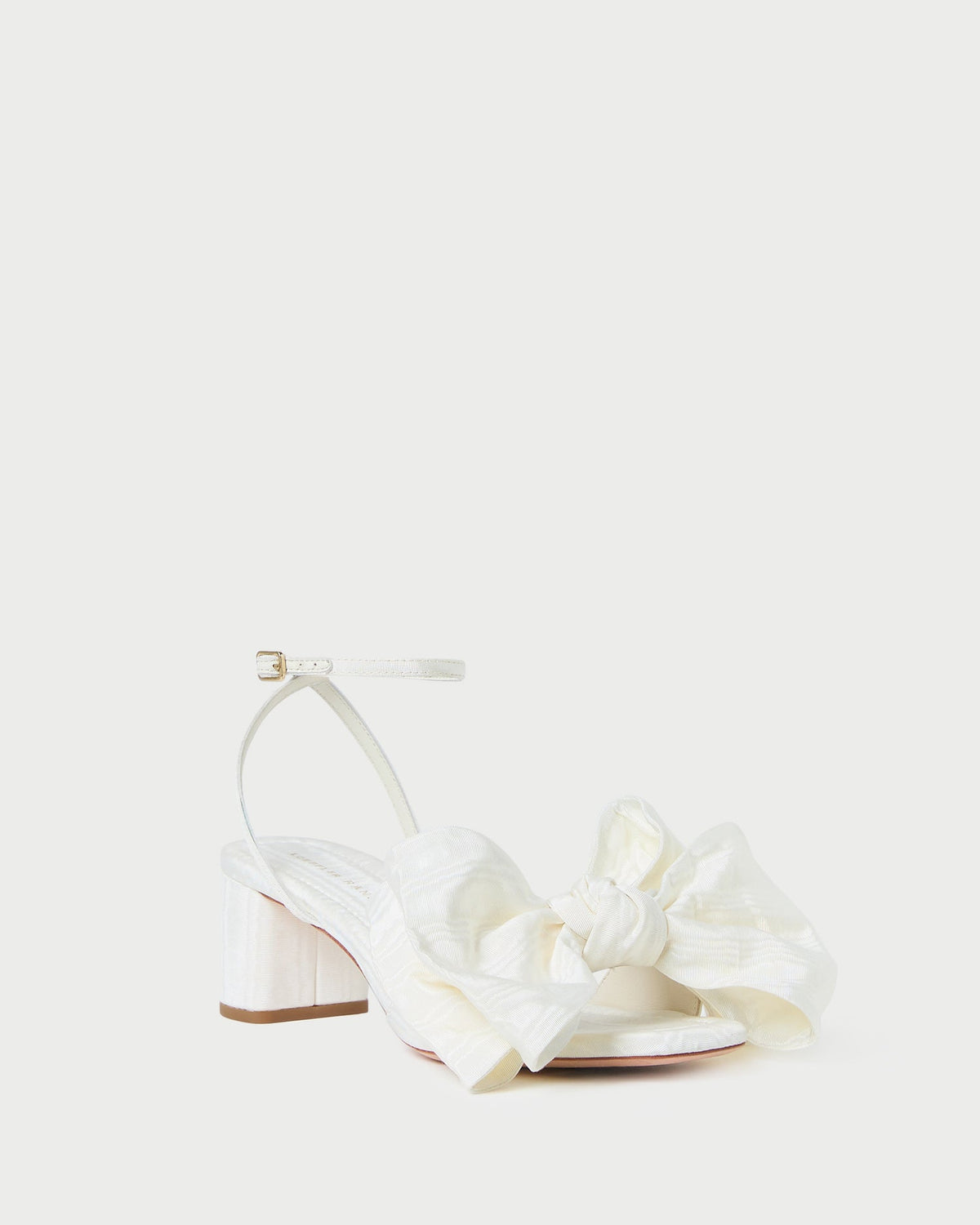 Loeffler Randall Featured | Carmen Cream Moiré Bow Sandal