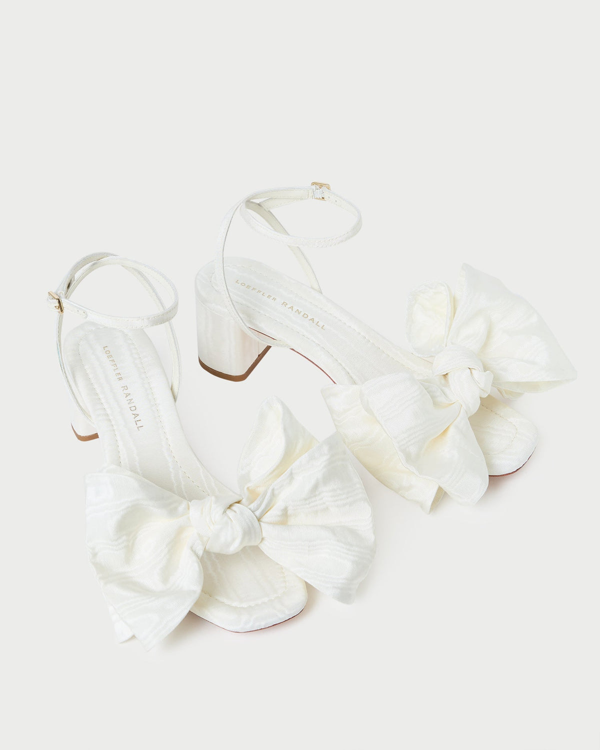 Loeffler Randall Featured | Carmen Cream Moiré Bow Sandal