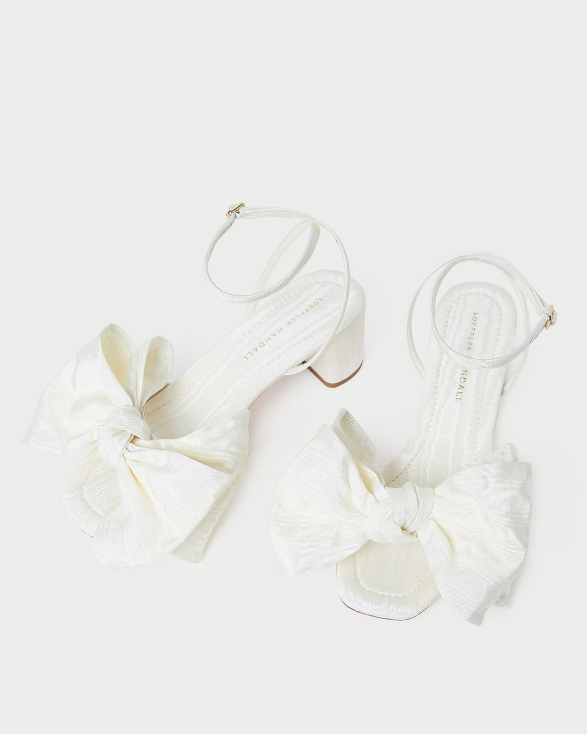 Loeffler Randall Featured | Carmen Cream Moiré Bow Sandal