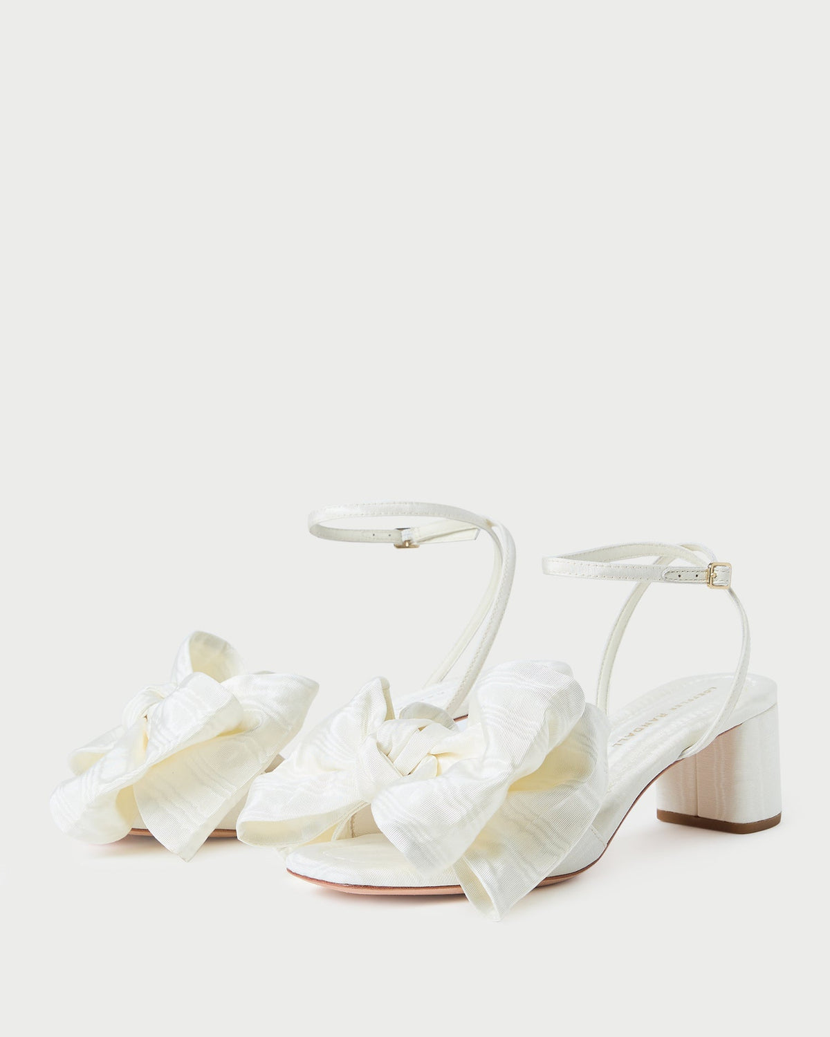 Loeffler Randall Featured | Carmen Cream Moiré Bow Sandal