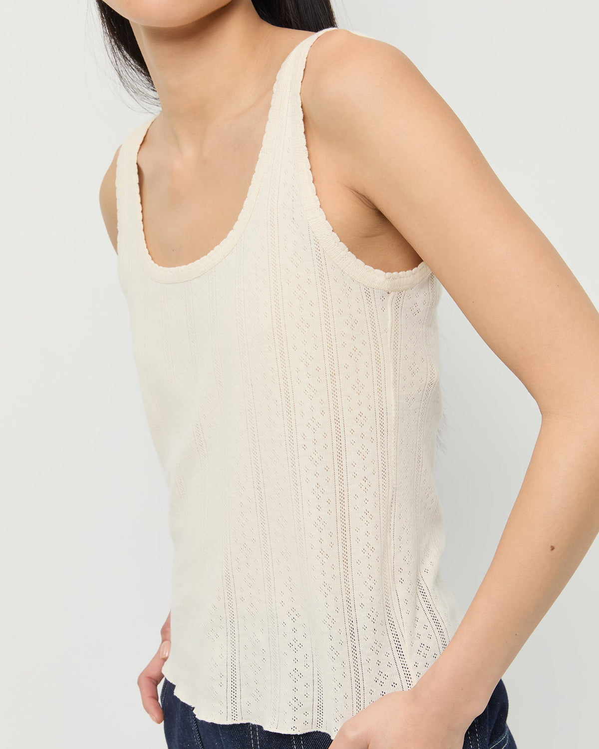 Loeffler Randall Essential | Rylee Pointelle Tank Top