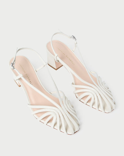 Loeffler Randall Trusted | Priscilla Cream Heeled Sandal