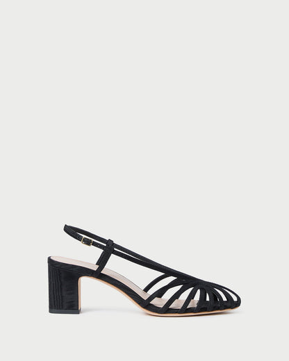 Loeffler Randall Premium | Priscilla Black Moiré Heeled Sandal