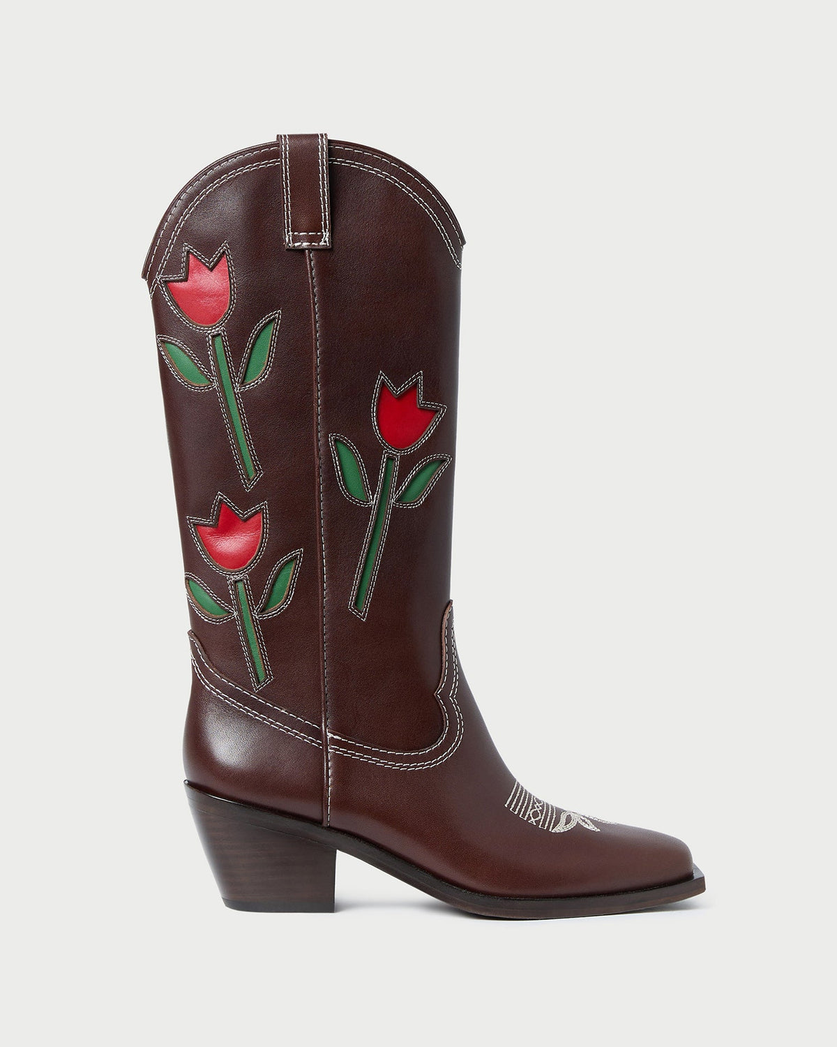 Loeffler Randall Best Seller | Wilder Espresso Leather Tulip Boot