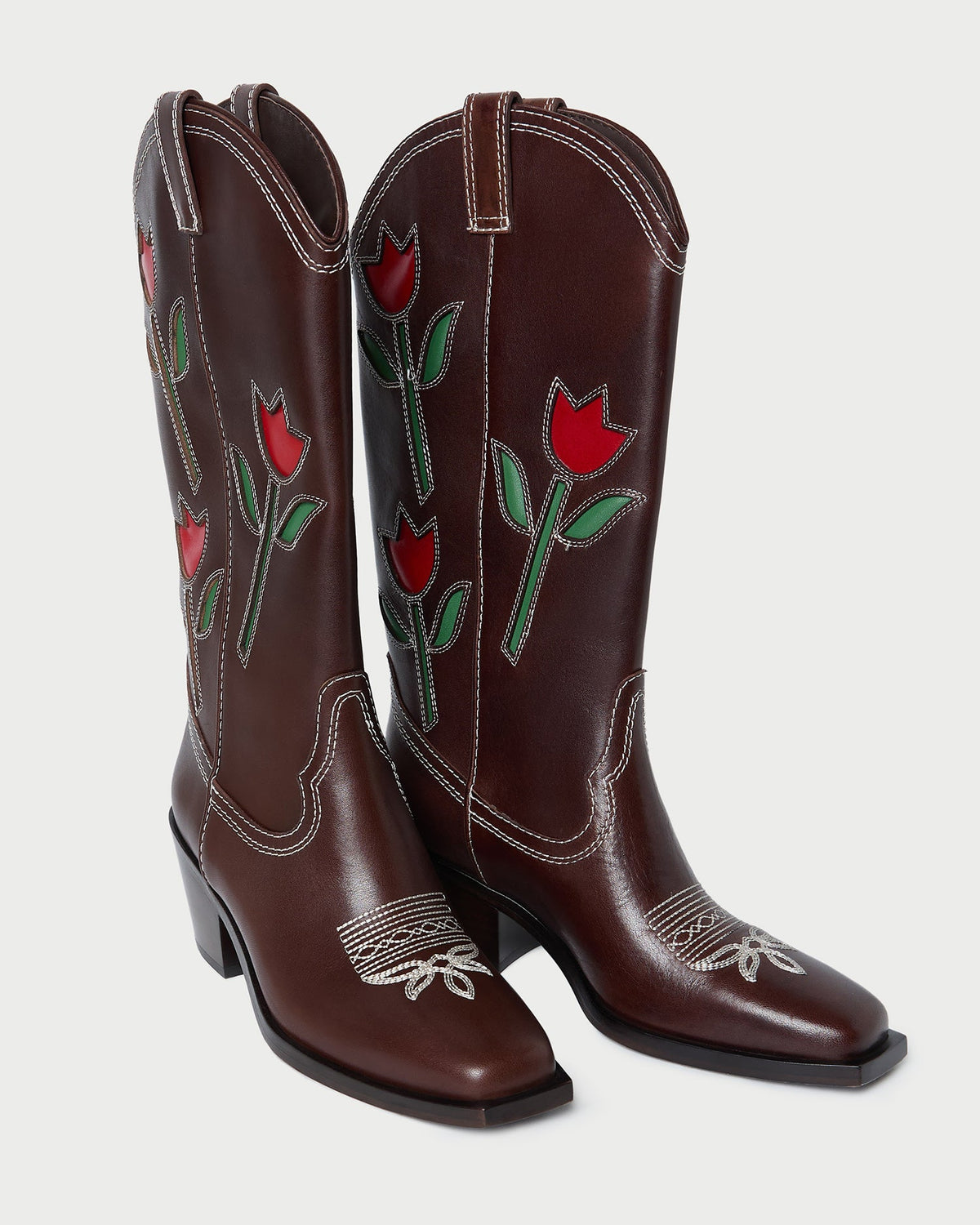 Loeffler Randall Best Seller | Wilder Espresso Leather Tulip Boot