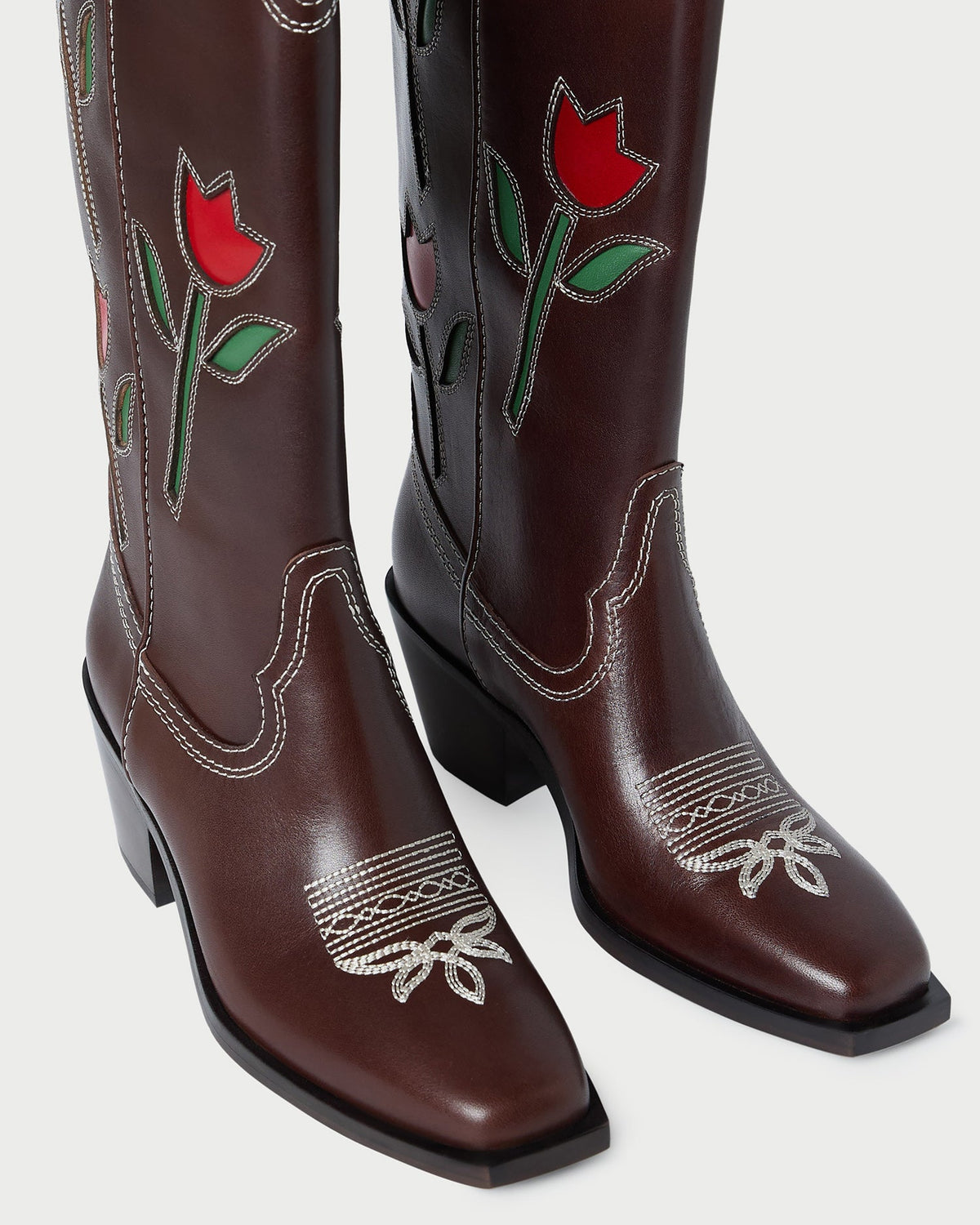 Loeffler Randall Best Seller | Wilder Espresso Leather Tulip Boot