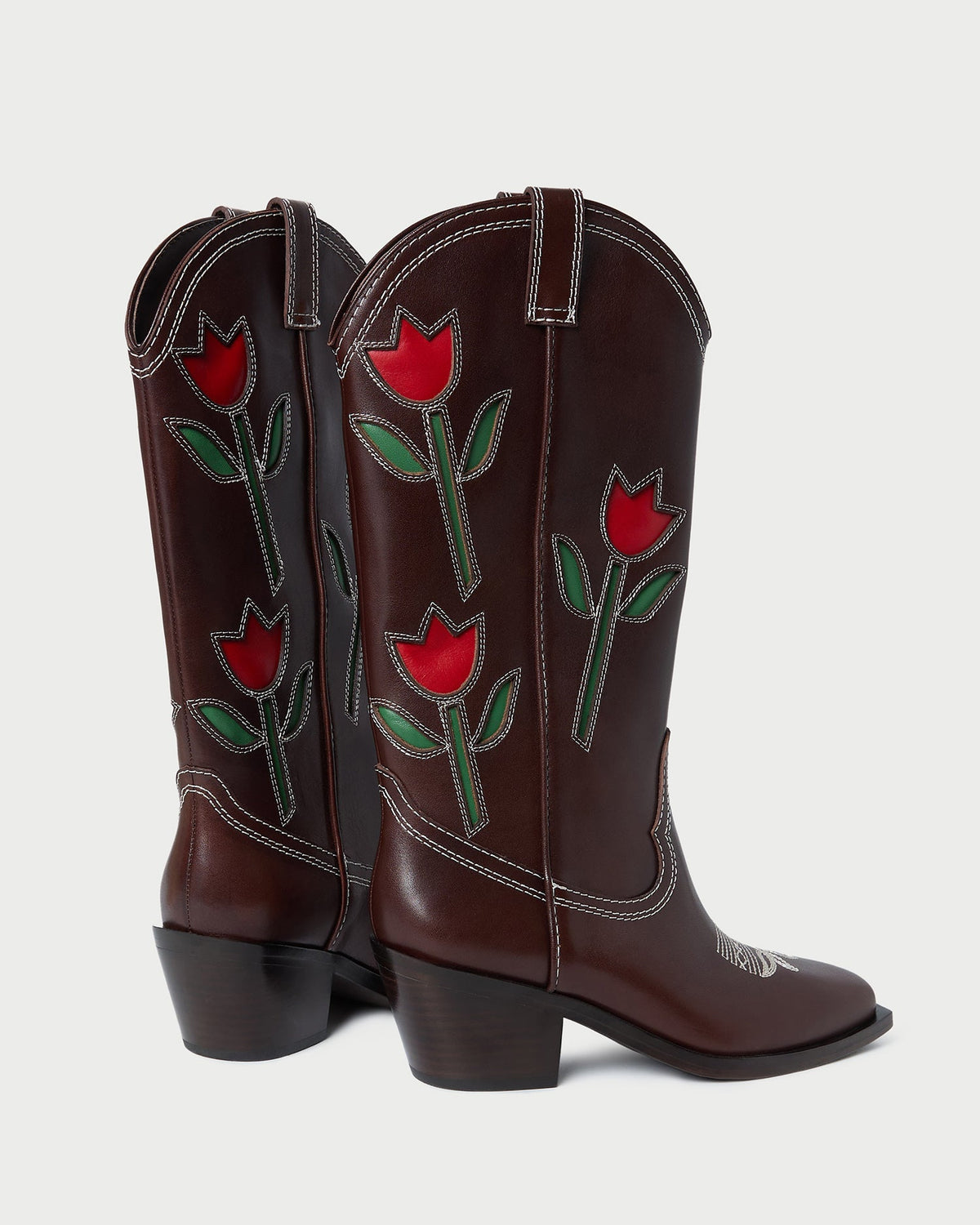 Loeffler Randall Best Seller | Wilder Espresso Leather Tulip Boot