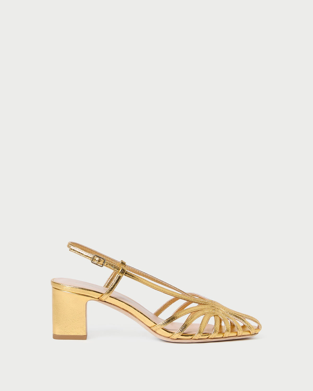 Loeffler Randall Value | Priscilla Gold Lattice Heeled Sandal