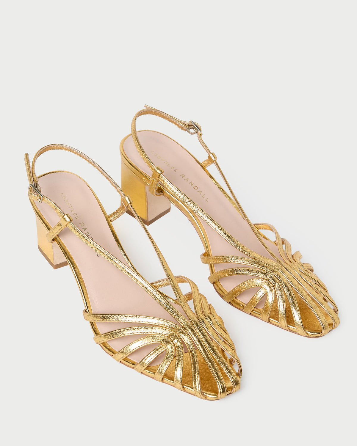 Loeffler Randall Value | Priscilla Gold Lattice Heeled Sandal