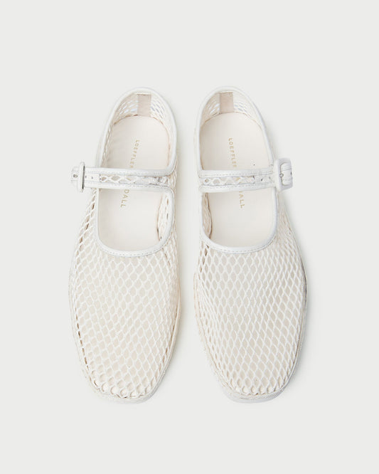 Loeffler Randall Sale | Rita White Netted Mary Jane