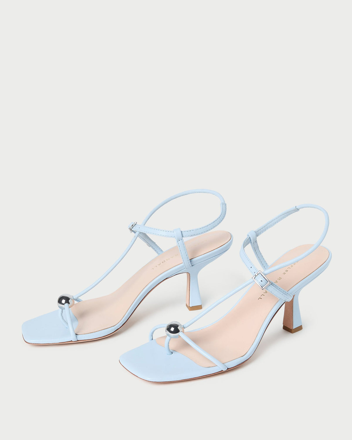 Loeffler Randall Latest | Triana Blue Leather Mid-Heel Sandal